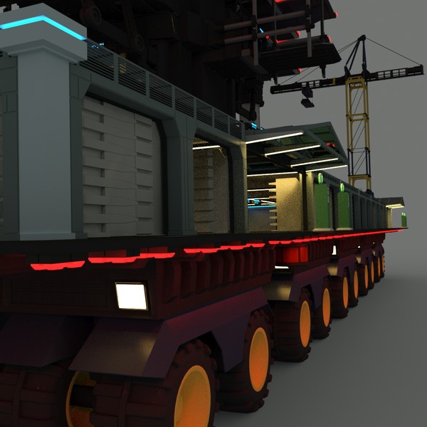 mobile landing place mlp-13 3d model - MLP-13 (Mobile Landing Place) by Tschirner